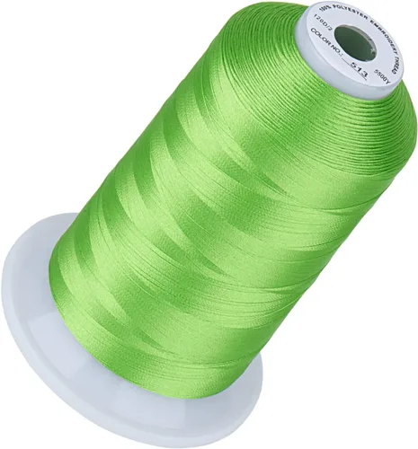 Vista 69 de Simthread 5500 yardas de hilo de bordar, 5000M de alto rendimiento 40WT 100% hilo de poliéster – 170+ colores vívidos, clasificado de alta velocidad