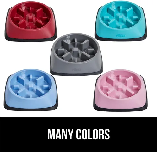 Vista 9 de GORILLA GRIP® Cuencos patentados de alimentación lenta sin BPA, juguete interactivo para perros y gatos, enriquecimiento de entrenamiento Beige