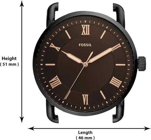 Vista 5 de Fossil Copeland - Reloj de cuarzo de acero inoxidable con correa de piel para hombre