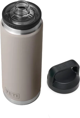 Vista 17 de YETI Rambler - Botella de acero inoxidable, hermética, con aislamiento al vacío y tapa chug, 26 onzas, color amarillo alpino Alpine Amarillo