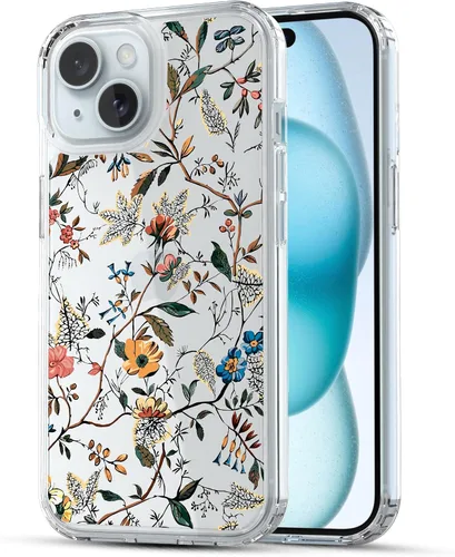 Vista 13 de RANZ Funda para iPhone 15, serie antiarañazos, a prueba de golpes, transparente de policarbonato duro + funda protectora de TPU para iPhone 15
