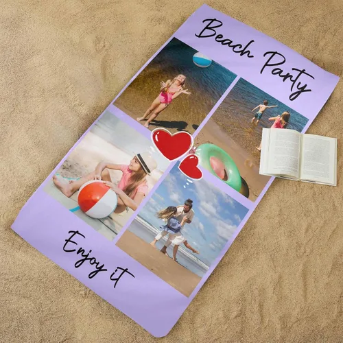 Vista 7 de Toallas de playa personalizadas con foto para adultos y niños, toallas de playa de microfibra personalizadas con imagen para mujeres y hombres