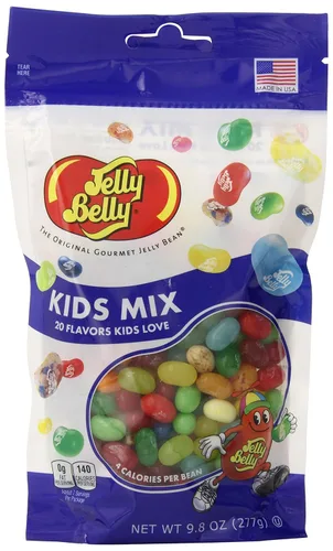 Vista 2 de Jelly Belly Kids Mix Jelly Beans, Bolsa Recerrable de 9.8 oz - 20 Sabores Surtidos que los Niños Adoran - Kosher, Dulces Sin Cacahuate