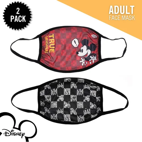 Vista 2 de Concept One Disney Mickey Mouse - Mascarillas de tela para adultos, multicolor, paquete de 2, Multi