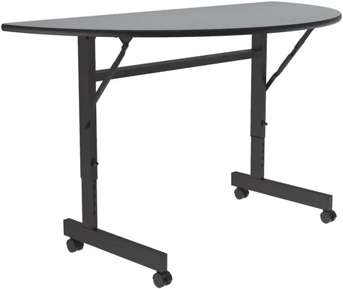 Vista 7 de Correll Econline - Mesa de oficina con tapa abatible, 24 x 48 pulgadas, granito gris Gris (Gray Granite)