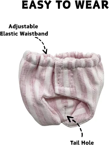 Vista 4 de Pañales lavables de ardilla – Pañales de tela reutilizables extra pequeños para mascotas, altamente absorbentes, a prueba de fugas, pantalones