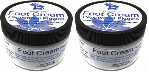 Vista 6 de Diva Stuff Peppermint Piggies - Crema calmante para pies con eucalipto, menta y mentol