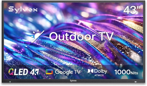 Vista 23 de SYLVOX Nueva TV inteligente para exteriores de 43”, Rendimiento impermeable superior, Acabado mate mejorado para efecto antirreflejos mejorado