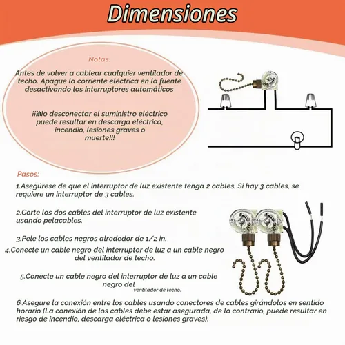 Vista 4 de Zing Ear ZE-109 - Interruptor de velocidad para ventilador de techo, 2
