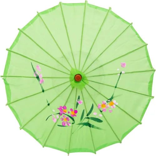 Vista 25 de THY COLLECTIBLES Sombrilla china japonesa de 33 pulgadas para bodas, fotografías, disfraces, cosplay, decoración y otros eventos (azul)