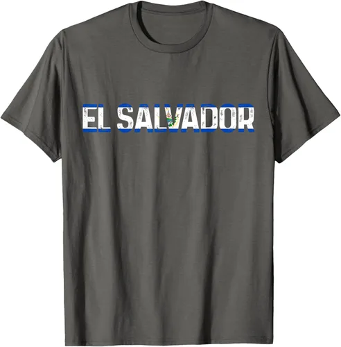 Vista 39 de Camiseta Vintage Pride con bandera salvadoreña de El Salvador, Negro
