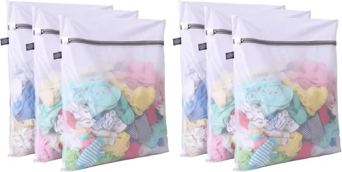 Vista 9 de Bolsa de lencería para lavar delicados, bolsas grises para ropa delicada, 5