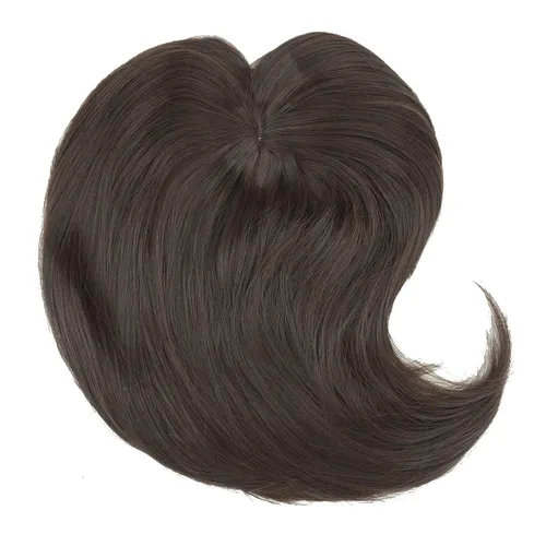Vista 2 de IMISSU Extensión larga de clip en la parte superior del cabello fino para pérdida de cabello suave (marrón chocolate)