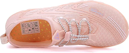 Vista 4 de Leyang Zapatos acuáticos para mujer y hombre, de secado rápido, calcetines acuáticos para natación, playa, surf, buceo, piscina, yoga, aeróbicos