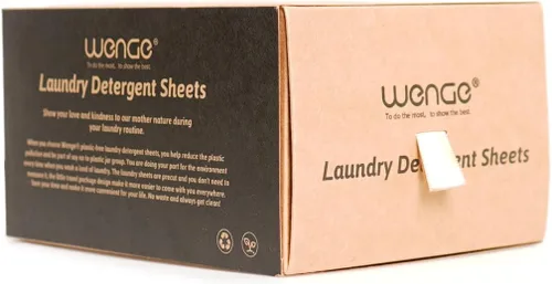 Vista 2 de Wenge Sábanas de detergente para ropa ecológicas, 240 unidades, sin jarra de plástico, tecnología sin líquidos, hipoalergénicas para el hogar