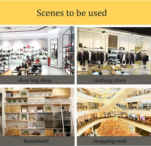 Vista 5 de Estante de exhibición de zapateros de tienda de ropa comercial, creativo y moderno al por menor para boutique, organizador de zapatos de baloncesto