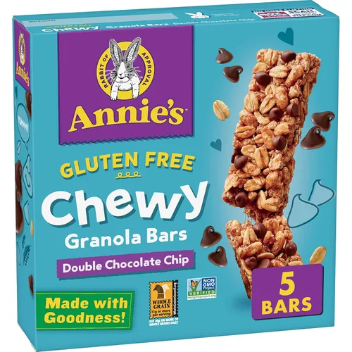 Vista 12 de Annie's Barras de granola masticables sin gluten, pastel de cumpleaños, 5 barras, 4.9 onzas