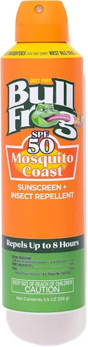 Vista 6 de Bullfrog Mosquito Coast - Repelente de insectos en aerosol + protector solar SPF 50, spray de bomba de 4.7 onzas líquidas Body Sunscreens