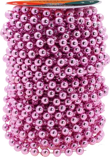 Vista 48 de Mandala Crafts Cadena de guirnalda de perlas negras de imitación de 0.157 in 44 YDs Roll, Durable Fishing Line, Indoor Outdoor, for Wedding Decor