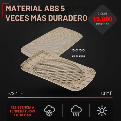 Vista 3 de Juego de repuesto para rejilla de altavoces, lado izquierdo y derecho, compatible con Toyota Camry 2002-2006, cubierta de rejilla de altavoz