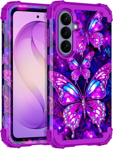 Vista 15 de LONTECT Funda para Galaxy S26 5G a prueba de golpes, 3 en 1, resistente y resistente, policarbonato duro+híbrida suave resistente de alto impacto