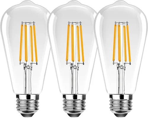Vista 8 de ST19 Bombillas LED Edison vintage, bombilla LED E26 equivalente a 25 W, bombillas de filamento LED vintage, 2.5 W blanco cálido 2200 K, 250 lúmenes