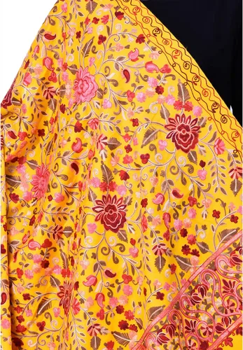 Vista 6 de SWI WITH LABEL Chal de cachemira para mujer, bordado Aari (talla 40 x 80 pulgadas)