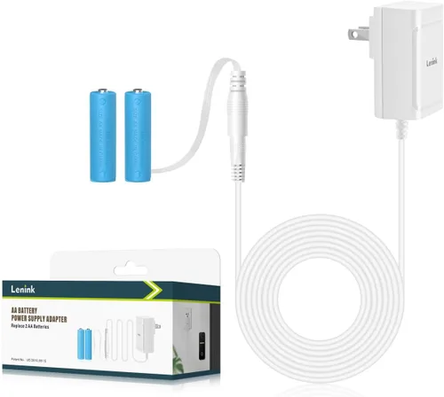 Vista 7 de Adaptador de fuente de alimentación AC Lenink para batería AA, reemplaza 2 baterías AA para farol de calabaza, luz LED, termostato, lámpara de mesa