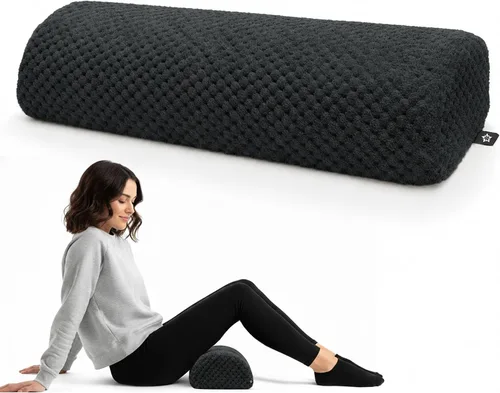 Vista 6 de Almohada de rodilla para dormir de espalda, almohada de espuma viscoelástica para media luna, almohada de pierna para tobillo y pie debajo