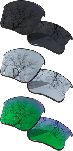 Vista 15 de ToughAsNails Juego de 3 lentes polarizadas de repuesto para Oakley Flak Jacket XLJ Pack