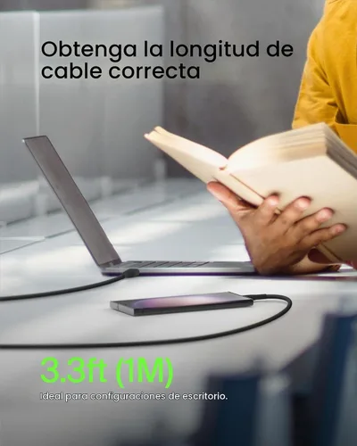 Vista 7 de Belkin Cable USB C a USB A, 3.3 pies, 15 W, cargador tipo C, cable de carga de iPhone para iPhone 16, Galaxy S25, Pixel 9, AirPods, iPad Pro Negro