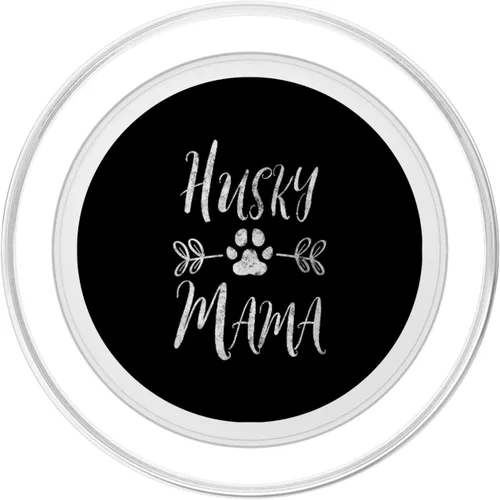 Vista 2 de Siberian Husky Lover Dueño Divertido Perro Mamá Husky Mama PopSockets MagSafe PopGrip para iPhone