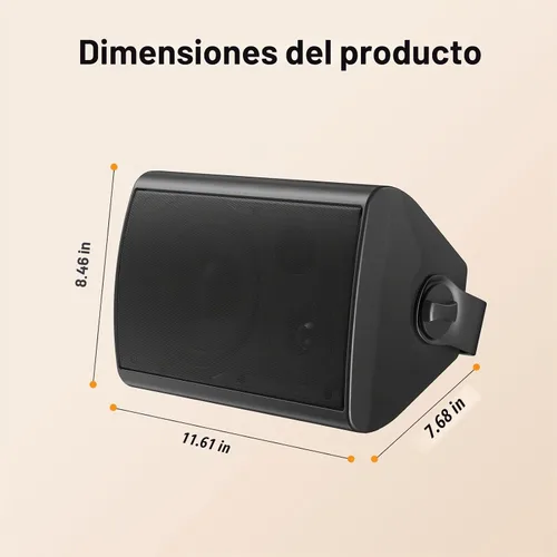 Vista 8 de STUDIOFINIX Altavoces Bluetooth de 6.5 pulgadas para interiores y exteriores, impermeables, con cable, para montaje en pared, altavoces activos