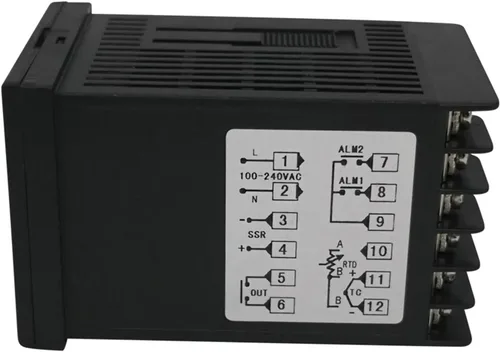 Vista 6 de 100V-240V pid Digital Temperature Controller Max Temperature Range 1372 Degrees Celsius+Radiator+2M K Thermocouple+Max 40A SSR(HD101)