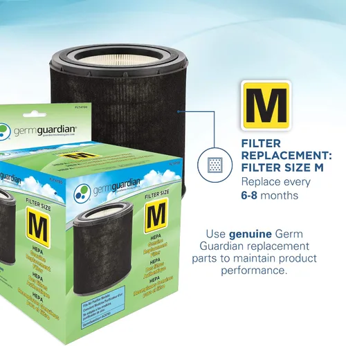 Vista 5 de GermGuardian Purificador de aire con filtro HEPA para el hogar, oficina, dormitorios, filtros para alergias, polen, humo, polvo, caspa de mascotas