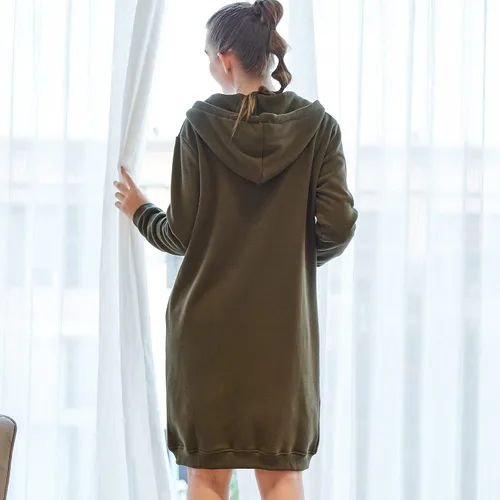 Vista 3 de Ablanczoom Hoodies for Women Long Sweatshirts Comfortable Full Zip Up Hoodie Womens Fashion Fleece Sweatshirt with Pockets