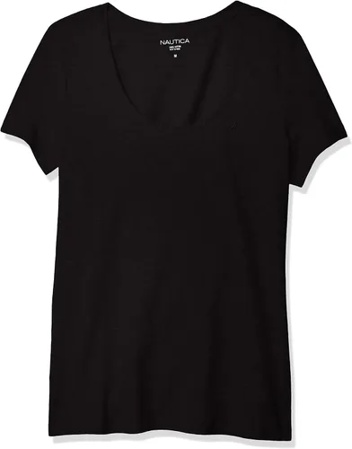 Vista 7 de Nautica Camiseta Easy Comfort para mujer, cuello redondo, súper suave, 100% algodón, color liso