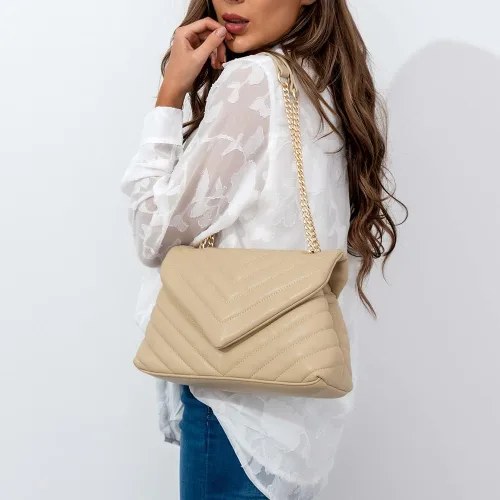 Vista 2 de PRETTYGARDEN Bolsos cruzados de moda para mujer, ligeros, ajustables, correa de cadena acolchada, bolsos de hombro