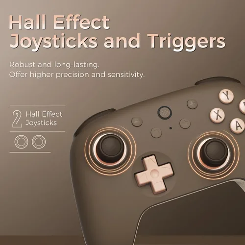 Vista 3 de AKNES 8Bitdo Ultimate 2C Wireless 2.4G Controller for Windows PC and Android, Gamepad with Hall Effect Joysticks and Hall Triggers, 1000Hz Polling