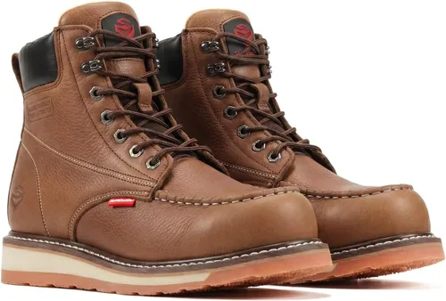 Vista 9 de SUREWAY Men's Heavy Duty Wedge Moc Toe Work Boots Soft/Composite/Steel Toe