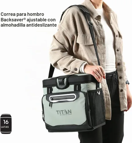 Vista 6 de Titan Zipperless HardBody Cooler, Keeps Ice 2 Days Seagrass