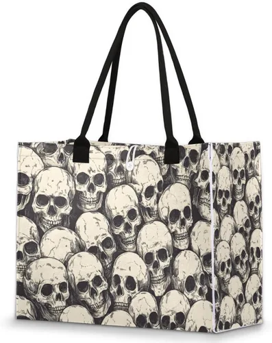 Vista 26 de Pardick Bolsa de mano reutilizable para mujer, bolsa de viaje, trabajo, compras, piscina y playa, A-04, Mediana