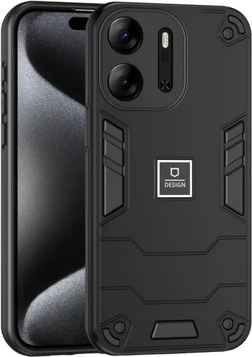 Vista 430 de Funda compatible con Redmi A1, compatible con Redmi A2 2 en 1 [PC dura + TPU], funda de teléfono negra