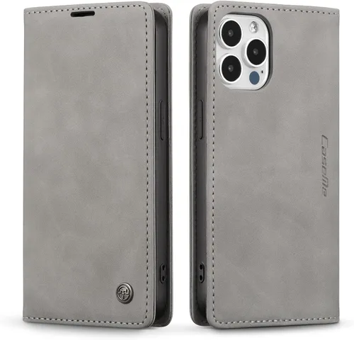Vista 66 de QLTYPRI Para iPhone Air Case Wallet Con Tarjetero, Vintage PU Cuero Kickstand Cierre Magnético A Prueba De Golpes Folio Libro Funda Para IPhone 17