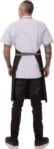 Vista 8 de Chef Works Delantal Bronx con cuello redondo