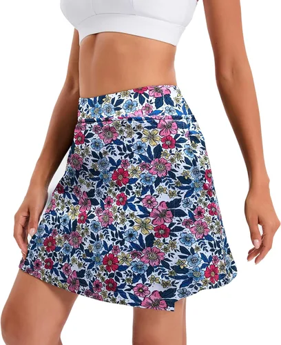 Vista 4 de Oyamiki - Falda pantalón deportiva para mujer, diseño ligero ideal para tenis, correr, entrenamiento, deporte y golf