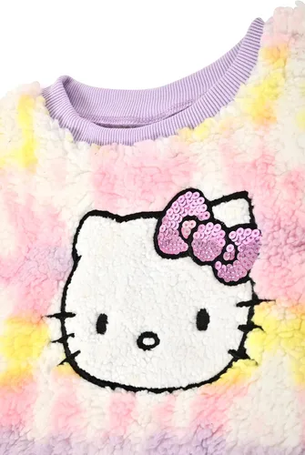 Vista 4 de Hello Kitty Conjunto de 2 piezas de sudadera y pantalones deportivos de forro polar Sherpa para niñas