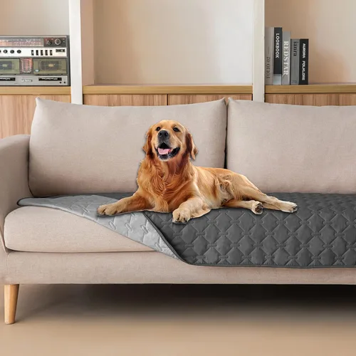 Vista 92 de gogobunny Manta para mascotas 3 veces más resistente, impermeable y a prueba de arañazos; protector de muebles reversible para perros y gatos, funda