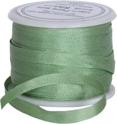 Vista 11 de Threadart Cinta de seda 100% pura - 3 tamaños - Docenas de colores - Castaño - 2 mm No. 524 Soft 100% pure silk ribbon on a single spool - perfect