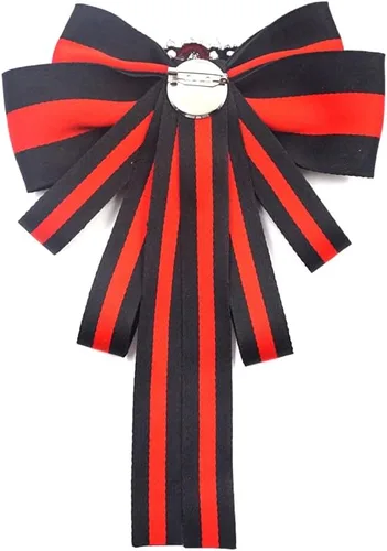 Vista 5 de Broche de lazo negro de Navidad para mujeres y hombres, broche de lazo para mujer, joyería de lazo negro, decoración de corbatín para mujer, collar
